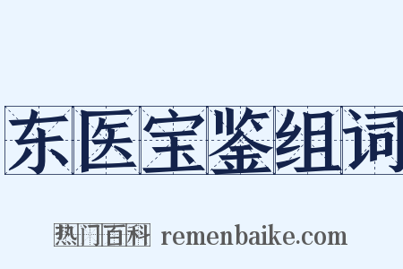 东医宝鉴组词是什么意思的图片